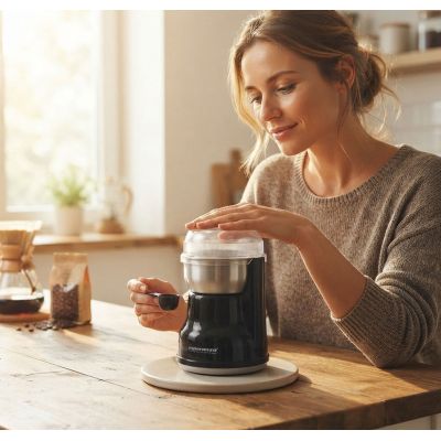 10. Esperanza Lungo EKC002K Kaffeemühle (160W; Schlagmühle; schwarz)