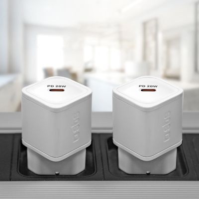 3. SBS TETRGAN1C20W 20-W-GaN-Wandladegerät mit Power Delivery – Weiß