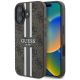 9. Guess 4G Printed Stripes MagSafe-Hülle für iPhone 16 – braun
