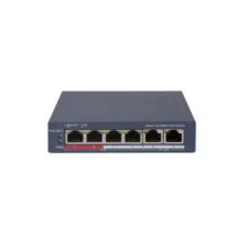 Hikvision DS-3E1106P-EI Managed Fast Ethernet (10/100) Netzwerk-Switch mit PoE-Unterstützung, Grau