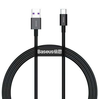 Baseus Superior USB - USB Typ C Datenschnellladekabel 66 W (11 V / 6 A) Huawei SuperCharge SCP 1 m schwarz (CATYS-01)