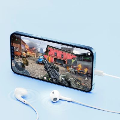 7. QCY LH1 Kabelgebundener In-Ear-Kopfhörer mit Fernbedienung und Mikrofon, 1,15 m – Weiß