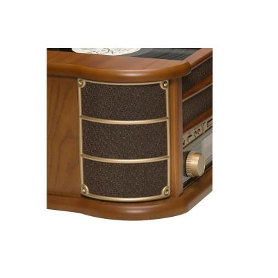 4. Retro-Plattenspieler Denver MCR-50MK3 – Holz Wood Dark (FM, CD, USB)