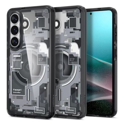 Spigen Ultra Hybrid Mag MagSafe Hülle für Samsung Galaxy S26 Zero One – Transparent Schwarz