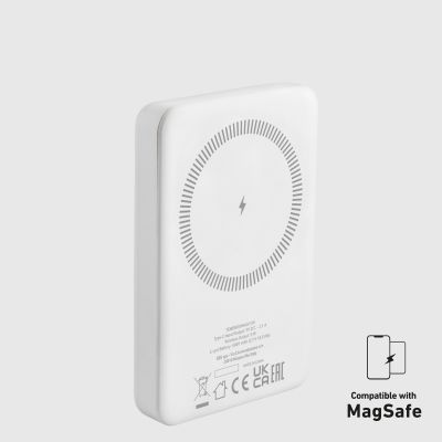 8. Powerbank SBS TEBB5000MAG1CW 5000 mAh USB-C, MagSafe kompatibel – Weiß