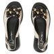5. Damen-Keilsandalen aus goldenem Leder, Modell Filippo DS7577