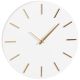 Wanduhr aus weißem Aluminium, Durchmesser 35,5 cm, Glimmer
