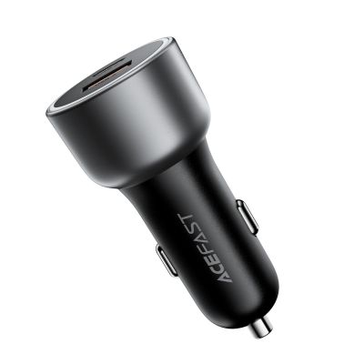 4. Acefast B21 75W USB-C + USB-A Kfz-Ladegerät – Schwarz