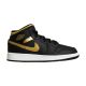 Air Jordan 1 Mid Junior (GS) Basketballschuh Schwarz/Metallic-Gold - DQ8423-071