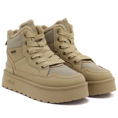 4. Beige Big Star UU274166 Damen-Plateau-Schneestiefel