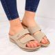 3. eVento W EVE224B beige Keilsandalen mit Klettverschluss 