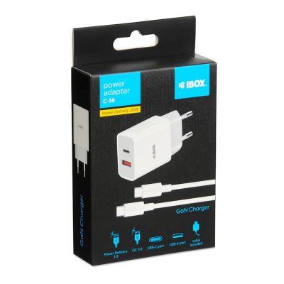 6. NETZLADEGERÄT I-BOX C-36 PD20W USB-C + USB-A