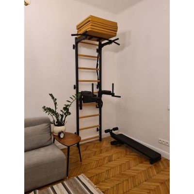 56. Zusammenklappbare Turnmatte, braun, 180 cm, Bank