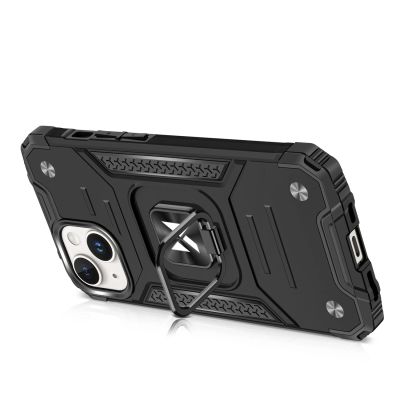 4. Wozinsky Ring Armor iPhone 15 Plus iPhone 15 Plus Ring Armor Hülle – Silber