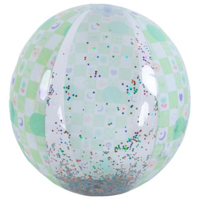 5. Aufblasbarer Strandball 50 cm, glitzernd grün 53197