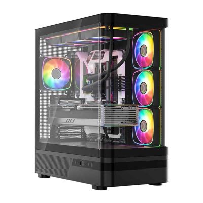 15. MODECOM VOLCANO AQ 100 ARGB MIDI SCHWARZES GEHÄUSE