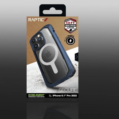 6. Raptic X-Doria Secure Case für iPhone 14 Pro mit gepanzerter MagSafe-Hülle blau