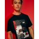 6. Herren-T-Shirt mit Aufdruck, regulär, Größe 4F 4FRAW26TTSHM4447-20S