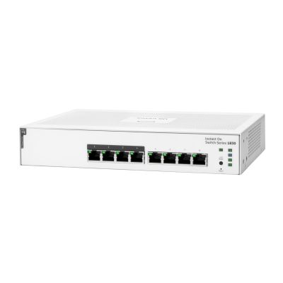 7. Aruba Instant On 1830 8G 4p Class4 PoE 65W Managed L2 Gigabit Ethernet (10/100/1000) PoE-Unterstützung 1U