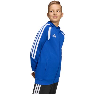 6. adidas Tiro 26 League Sweatshirt mit durchgehendem Reißverschluss für Kinder, Blau KF9102