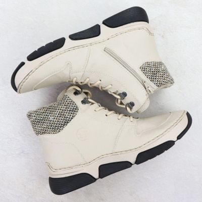 14. Bequeme beige Damenstiefeletten Rieker 45955-60