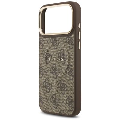 6. Guess 4G PU Classic Logo MagSafe Case für iPhone 17 Pro Max - Braun