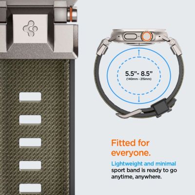 9. Spigen DuraPro Armor Strap für Apple Watch 44 / 45 / 46 / 49 mm - Grün