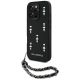 Karl Lagerfeld Saffiano Crystals w/Chain iPhone 16 Pro Case - Schwarz