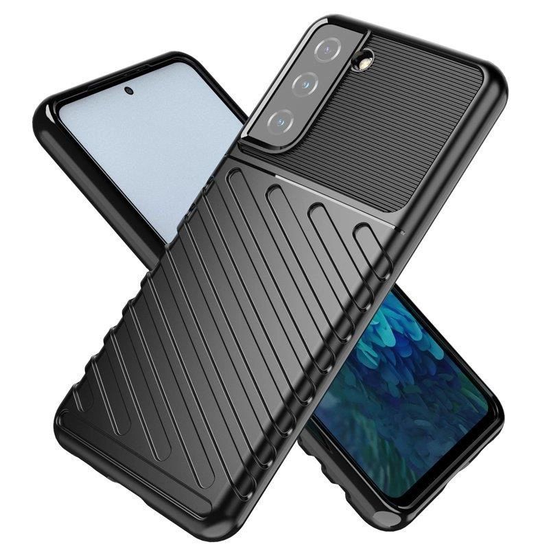 10. Thunder Case Hülle für Samsung Galaxy A14 5G Silikon Armor Case schwarz