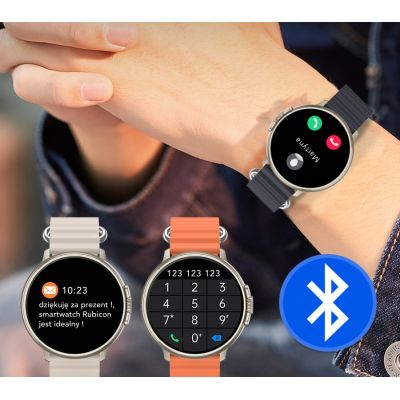 5. RUBICON RNCF15 Titanium/Orange SMARUB258 Smartwatch