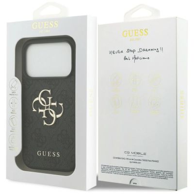 8. Guess 4G Big Logo Hülle für iPhone 17 Pro / 18 Pro - Schwarz