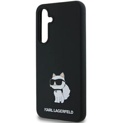 6. Karl Lagerfeld Choupette-Silikonhülle für Samsung Galaxy A35 – Schwarz