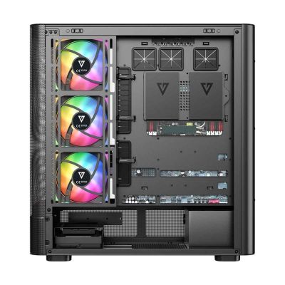 5. MODECOM VOLCANO AQ 500 ARGB MIDI SCHWARZES GEHÄUSE