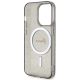 7. Guess, GUHMP14LHCMCGK iPhone 14 Pro 6,1" schwarz/schwarz Hardcase Glitter Gold MagSafe