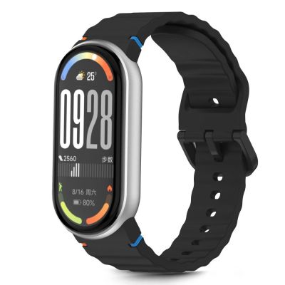 Tech-Protect Silikon-Sportarmband für Xiaomi Smart Band 8 / 9 / 10 / NFC - Schwarz
