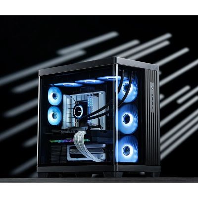 20. Jonsbo TK-4 Gehäuse, Midi-Tower, ATX, Tempered Glass – schwarz