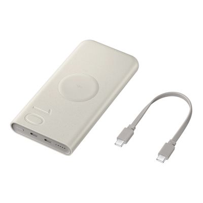 6. Powerbank Samsung EB-U2510XUEGEU induktiv 10000 mAh 2x USB-C 25W SFC - Beige