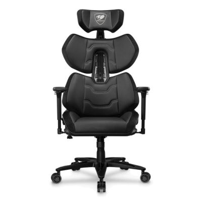7. COUGAR Terminator Elite Gaming-Stuhl, gepolsterter Sitz, Schwarz, Silber