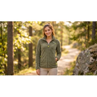 8. Damen-Fleecejacke Geographical Norway UPALINE OLIVE DB LADY 047-1 (WZ4071F/GN-OLIVE)