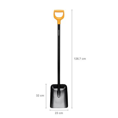 8. FISKARS SOLID 1003457 Metallschaufel, 1270 mm, D-Griff