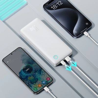 8. Baseus Airpow Lite 10000mAh 15W Powerbank mit Baseus Simple USB-A - USB-C 30cm Kabel - Weiß