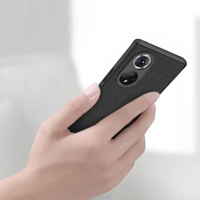 9. Nillkin Textured Case robuste, verstärkte Hülle mit Gelrahmen und Nylonrückseite für Honor 50 Pro schwarz