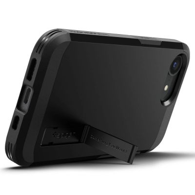 12. Spigen Tough Armor Hülle mit MagSafe für iPhone 16e / 17e mit Ständer – Schwarz