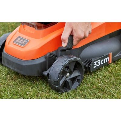8. Black & Decker BCMW3318L2 Akku für Rasenmäher, schwarz/orange
