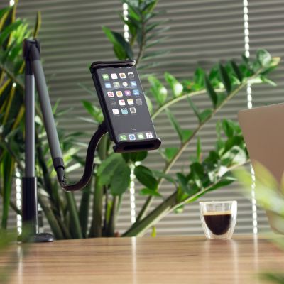 14. Wozinsky Langer flexibler Telefon- und Tablet-Halter Schwarz (WTHBK5)