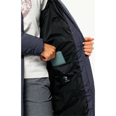 6. Jack Wolfskin MARIENPLATZ COAT W night blue Daunen-isolierte Damen Winterjacke marineblau (1206971_1010)