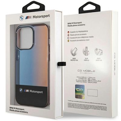 8. BMW Half Tricolor Case für iPhone 14 Pro Max 6,7" - Schwarz