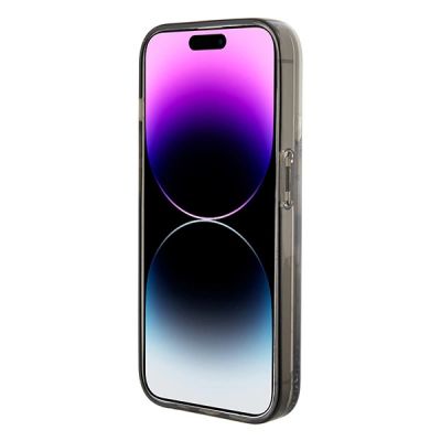 5. Karl Lagerfeld Liquid Glitter Choupette Hülle für iPhone 15 – transparent