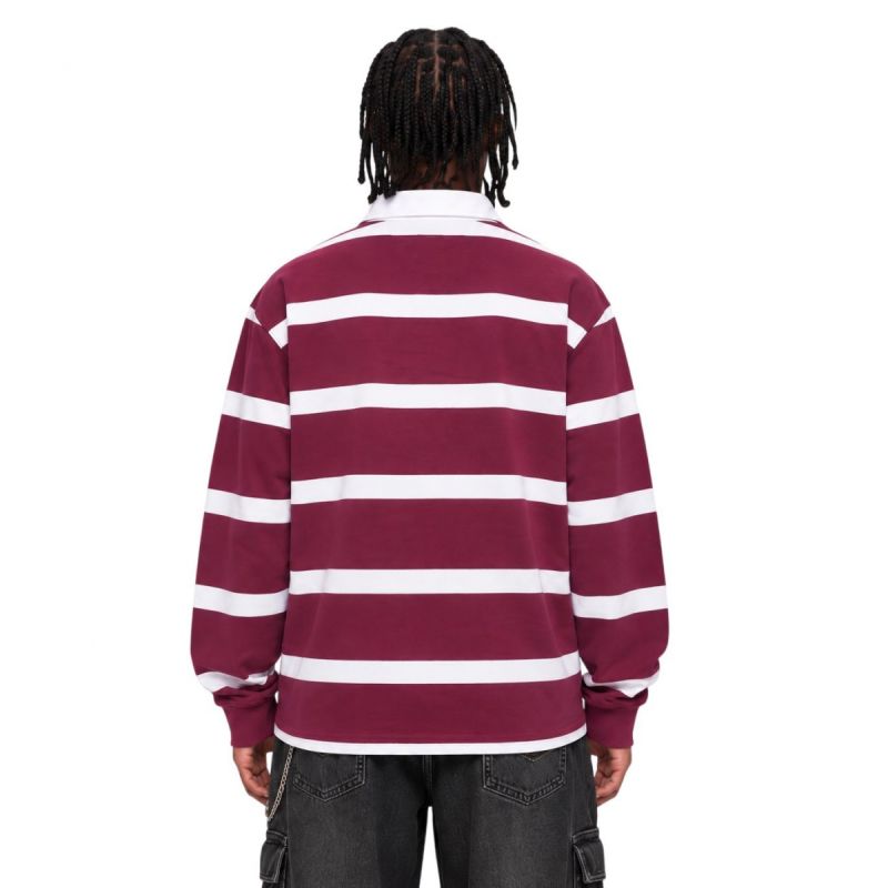 2. Karl Kani Sweatshirt, College-Streifen, kastenförmiges Rugby-Shirt PD00016483
