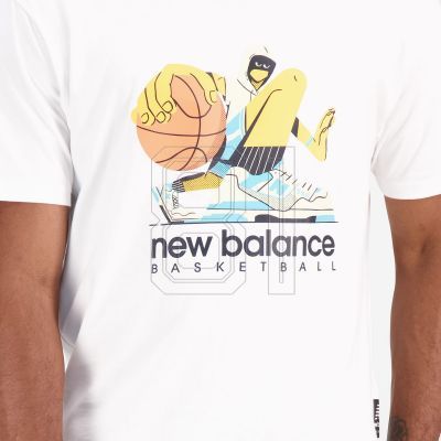 10. New Balance Hoops Baumwoll-Jersey-Shorts Wt M MT31589WT